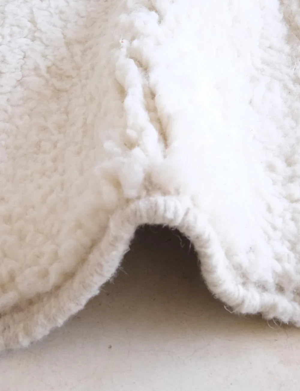 White Moroccan Modern Wool Rug 9.7 x 8.3 ft / 296 x 255 cm - Surcoma