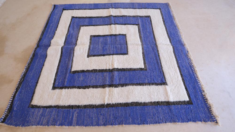 Moroccan Modern Wool Rug 8.1 x 7.6 ft / 247 x 233 cm - Surcoma