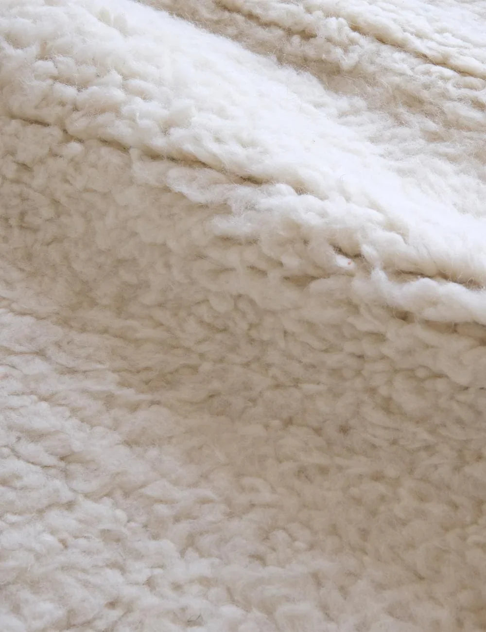 White Moroccan Modern Wool Rug 9.7 x 8.3 ft / 296 x 255 cm - Surcoma