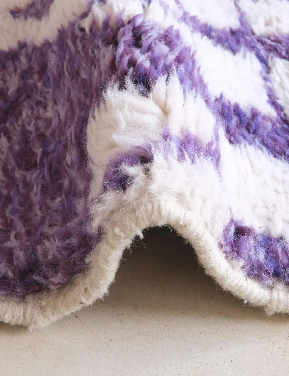 Purple Modern Moroccan Wool Rug 9.9 x 8.2 ft / 301 x 250 cm - Surcoma