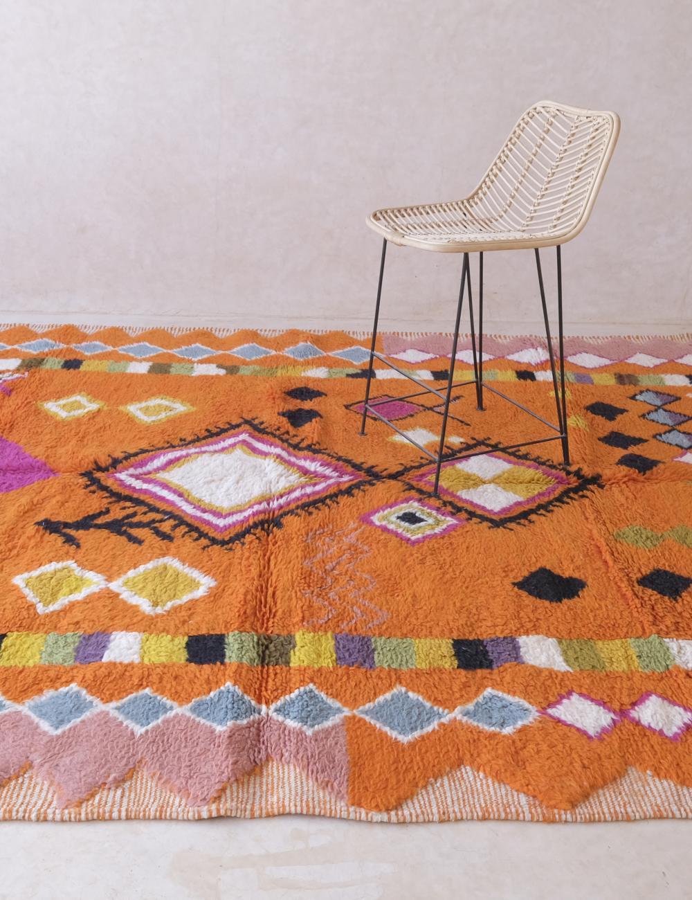 Colorful Berber Diamond Motifs Custom Rug - Echoes Of Love 29
