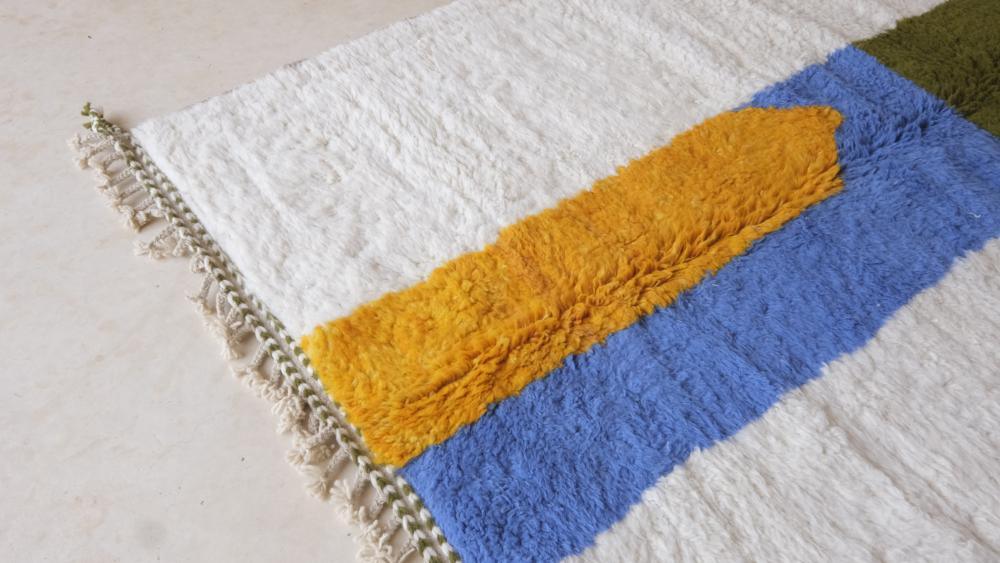 2020s Moroccan Modern Wool Rug 8 x 5.7 ft / 245 x 176 cm - Surcoma