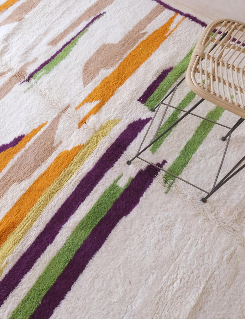 Moroccan Modern Wool Rug 10 x 8.3 ft / 306 x 254 cm - Surcoma