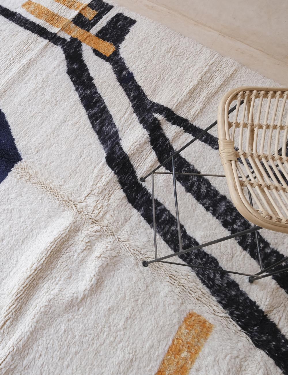 Moroccan Modern Area Rug 9.6 x 8.2 ft / 293 x 250 cm - Surcoma