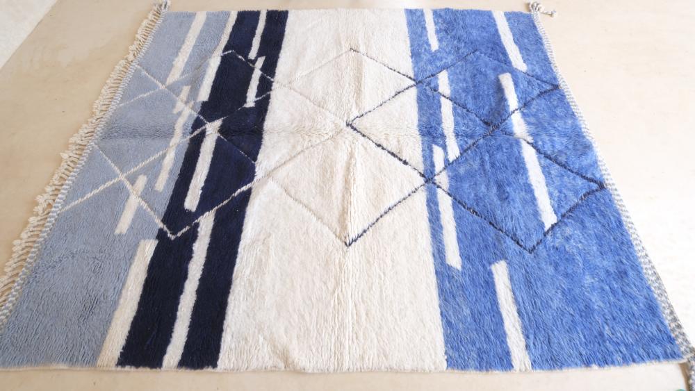 Moroccan Modern Wool Rug 8.8 x 7.4 ft / 269 x 227 cm - Surcoma