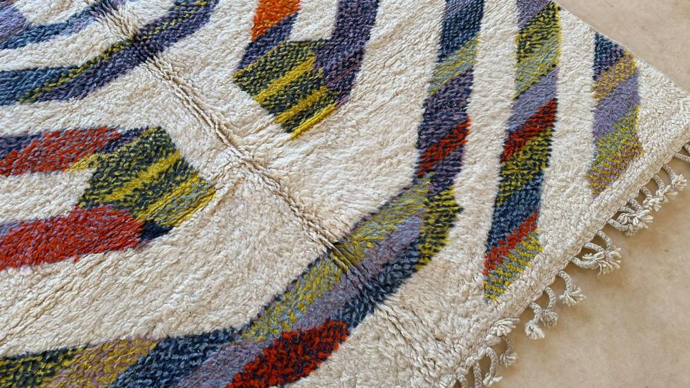 Moroccan Modern Wool Rug 9.6 x 6.4 ft / 294 x 197 cm - Surcoma