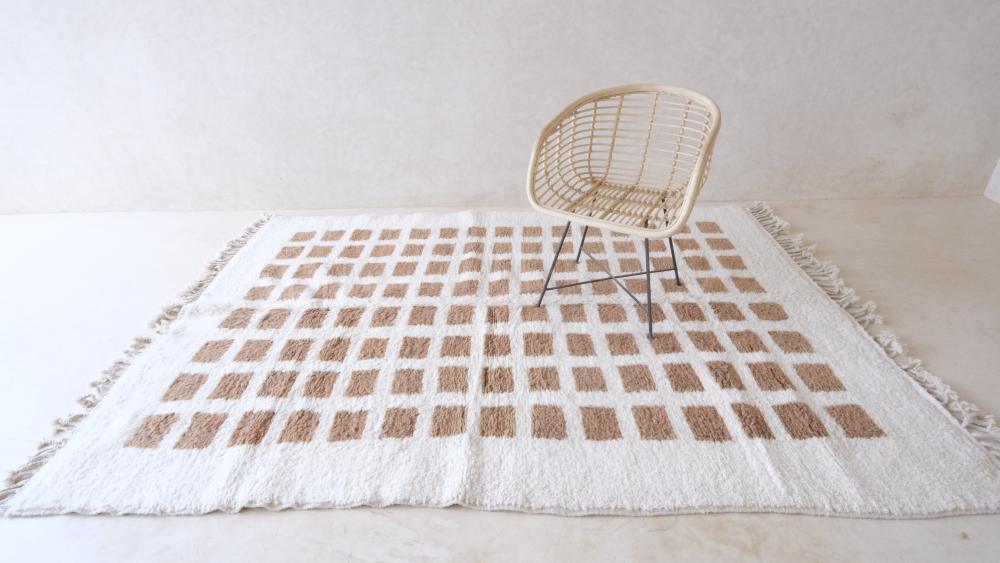 Moroccan Modern Wool Rug - 8.8 x 6.2 ft / 269 x 191 cm - Surcoma