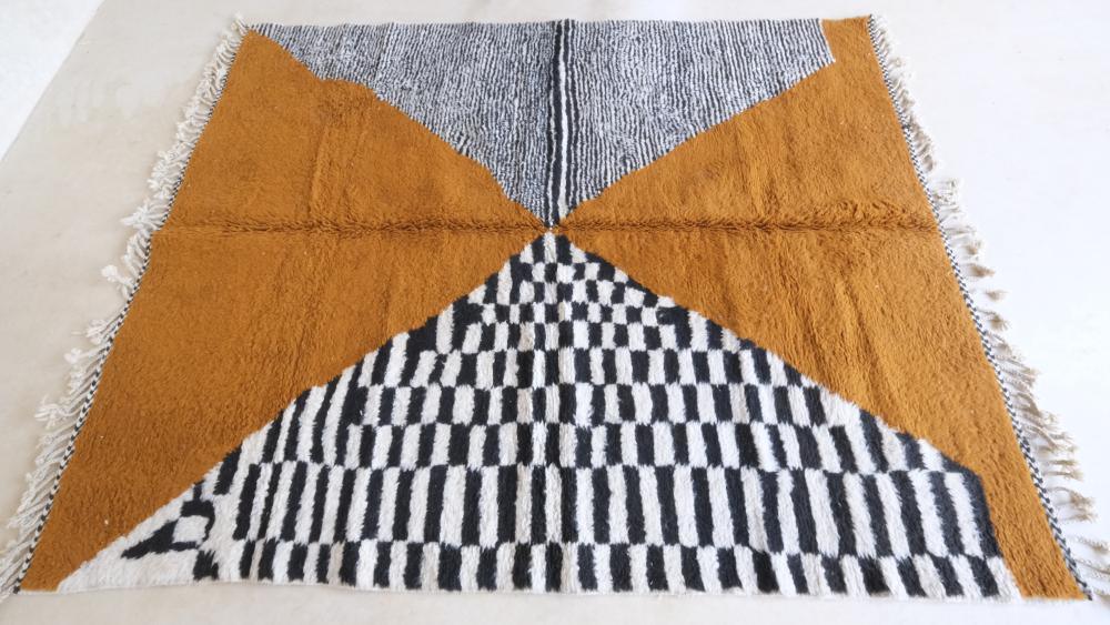 Moroccan Modern Wool Rug 8.8 x 6.9 ft / 268 x 212 cm - Surcoma