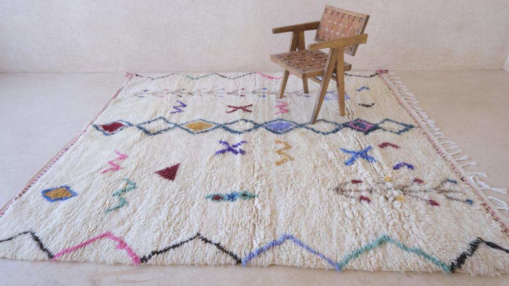 Moroccan Modern Wool Rug 9 x 8 ft / 275 x 245 cm - Surcoma
