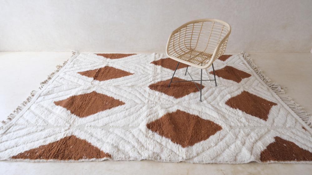 Moroccan Modern Wool Rug 9.6 x 7.1 ft / 294 x 218 cm - Surcoma