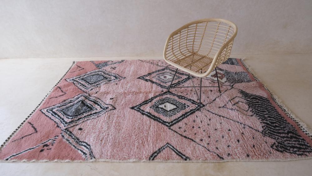 Moroccan Modern Wool Rug 9.1 x 5.9 ft / 277 x 181 cm - Surcoma