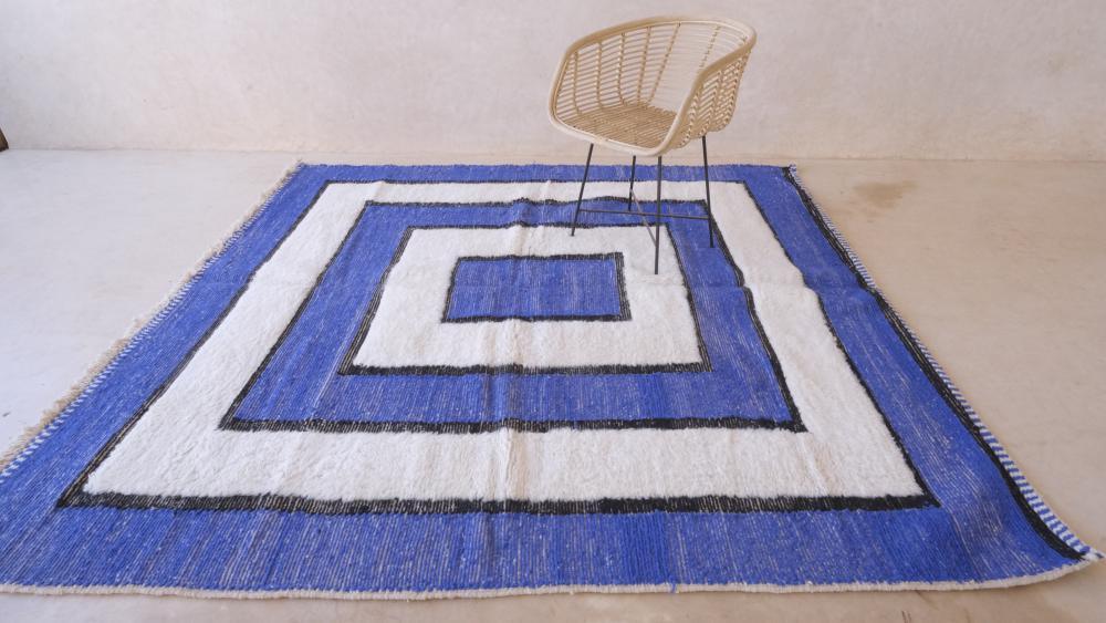 Moroccan Modern Wool Rug 8.1 x 7.6 ft / 247 x 233 cm - Surcoma