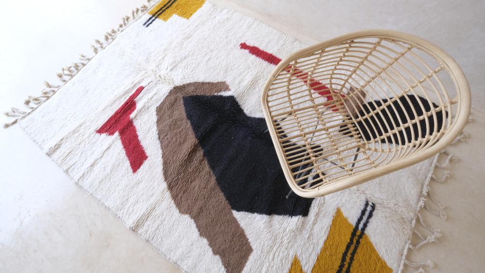 Moroccan Modern Wool Rug 8.9 x 6.2 ft / 271 x 191 cm - Surcoma