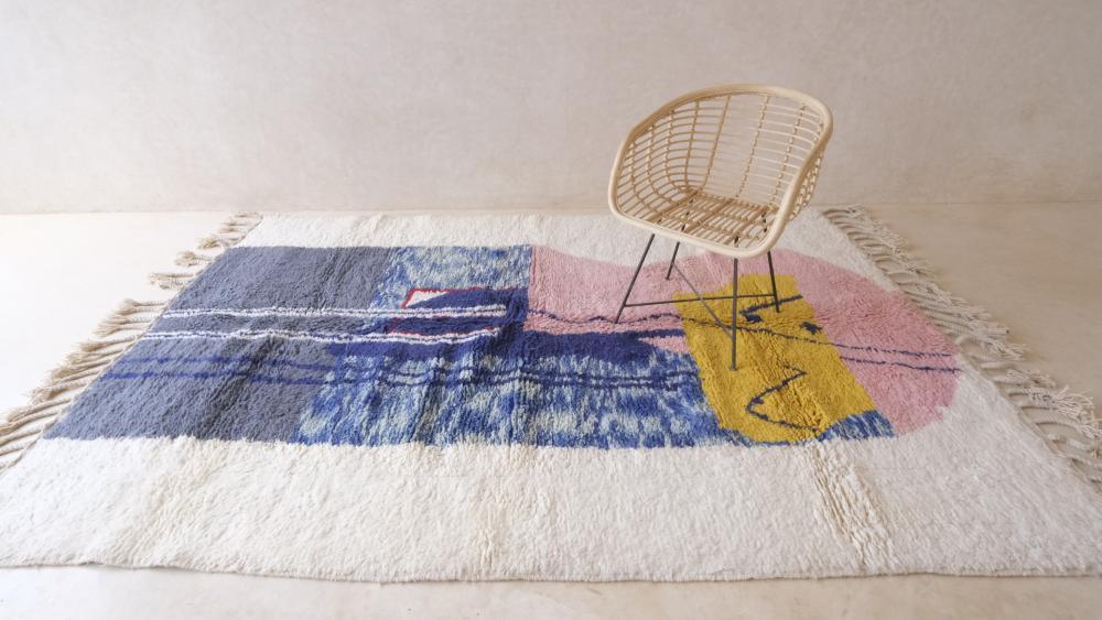 Moroccan Modern Wool Rug 9.6 x 6.7 ft / 293 x 205 cm - Surcoma