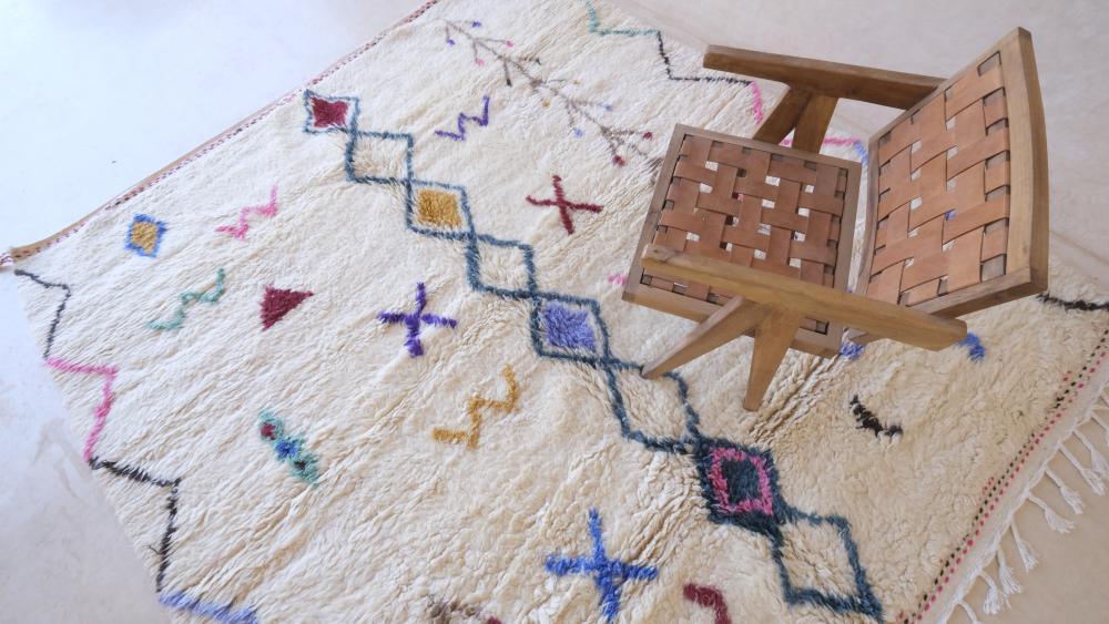 Moroccan Modern Wool Rug 9 x 8 ft / 275 x 245 cm - Surcoma
