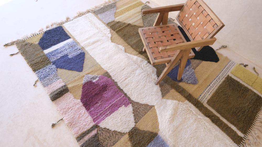Moroccan Modern Wool Rug - 9 x 7.1 ft / 273 x 218 cm - Surcoma