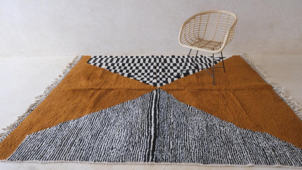 Moroccan Modern Wool Rug 8.8 x 6.9 ft / 268 x 212 cm - Surcoma