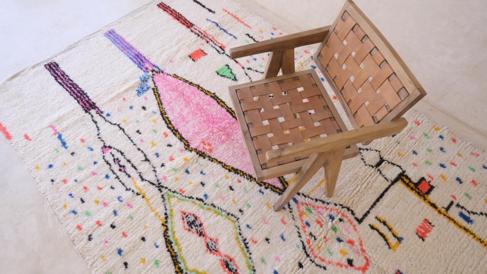 2020s Moroccan Neon Rug 9.8 x 6.6 ft / 298 x 202 cm - Surcoma