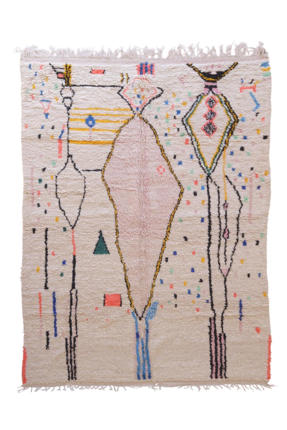 Moroccan Neon Wool Rug 10.9 x 7.7 ft / 331 x 235 cm - Surcoma