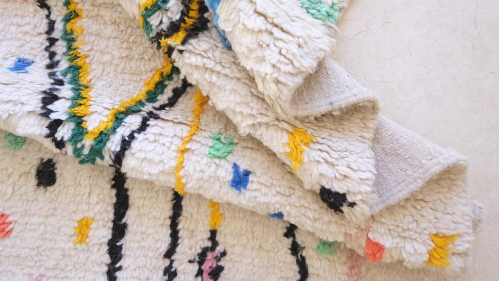 Moroccan Neon Wool Rug 10.9 x 7.7 ft / 331 x 235 cm - Surcoma