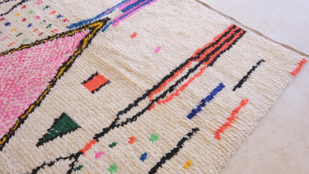 Moroccan Neon Wool Rug 10 x 6.5 ft / 304 x 198 cm - Surcoma