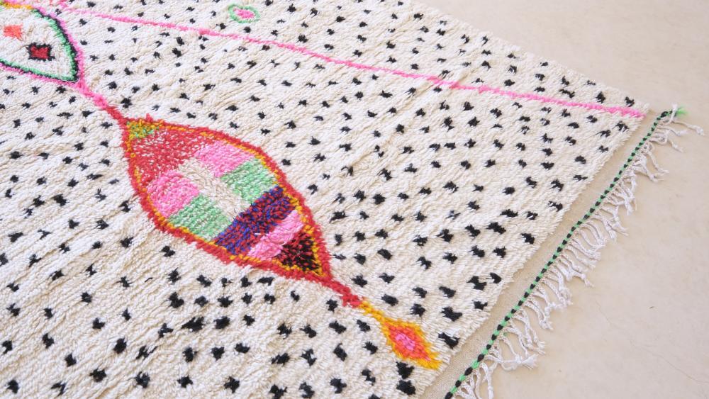 Moroccan Neon Wool Rug 8.6 x 7.1 ft / 262 x 218 cm - Surcoma