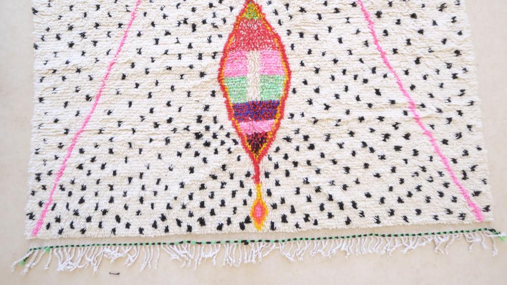 Moroccan Neon Wool Rug 8.6 x 7.1 ft / 262 x 218 cm - Surcoma