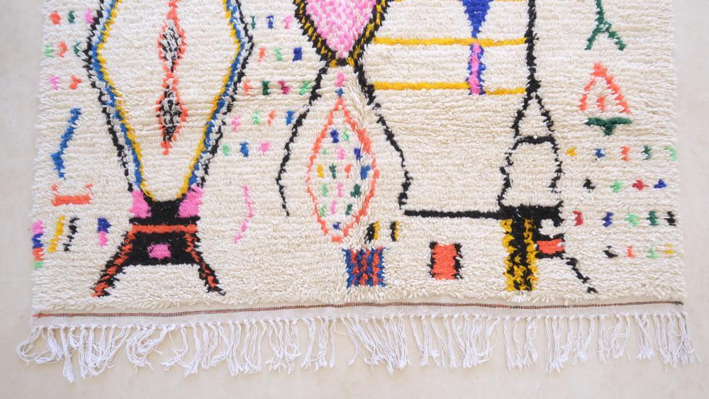 Moroccan Neon Wool Rug 10 x 6.5 ft / 304 x 198 cm - Surcoma
