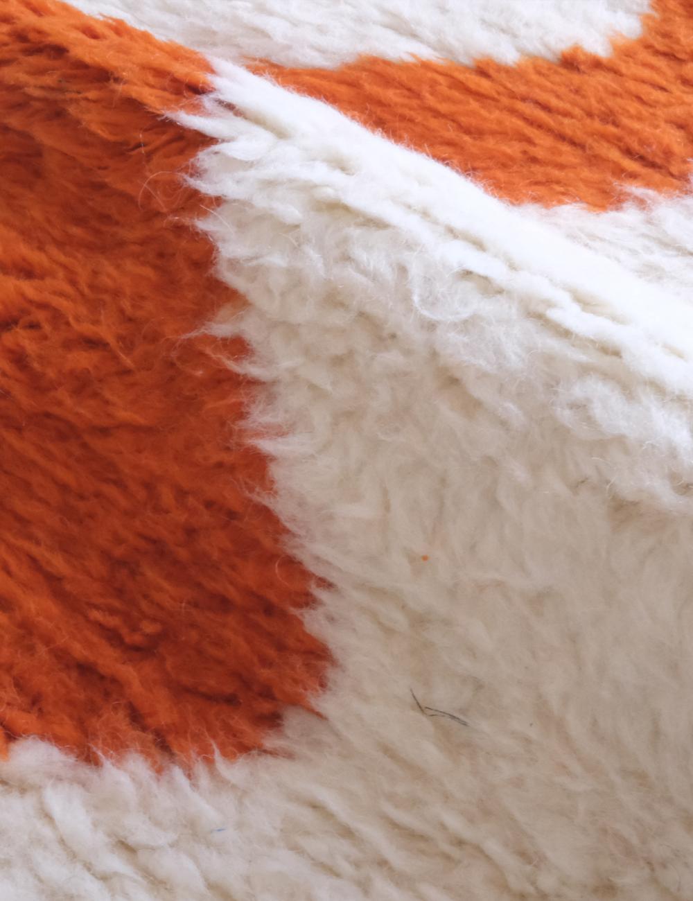 Moroccan Orange Wool Rug 9.9 x 6.5 ft / 303 x 200 cm - Surcoma