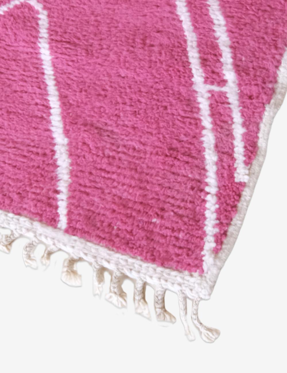 Moroccan Pink Modern Wool Rug 8.3 x 6 ft / 253 x 184 cm