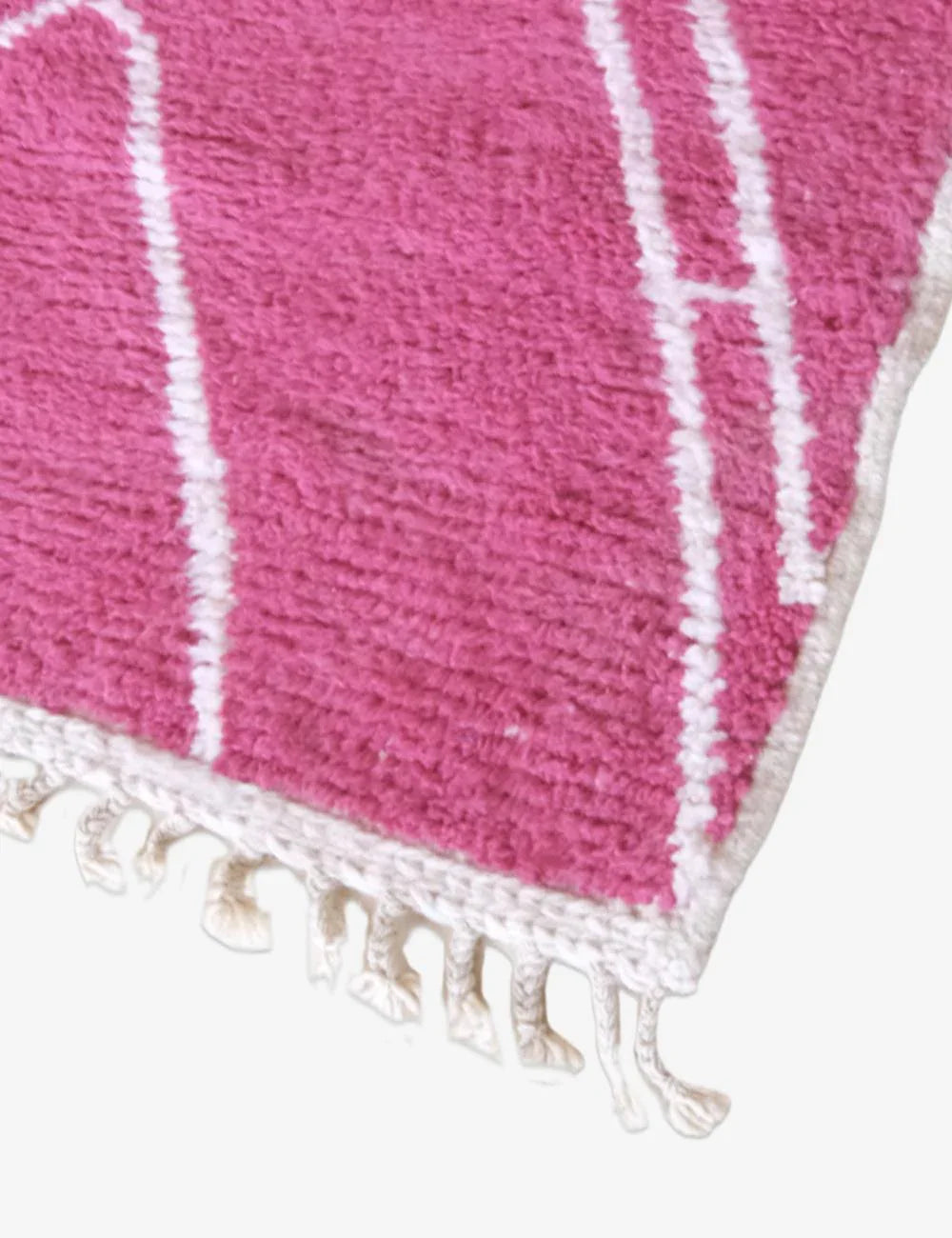 Moroccan Pink Modern Wool Rug 8.3 x 6 ft / 253 x 184 cm - Surcoma