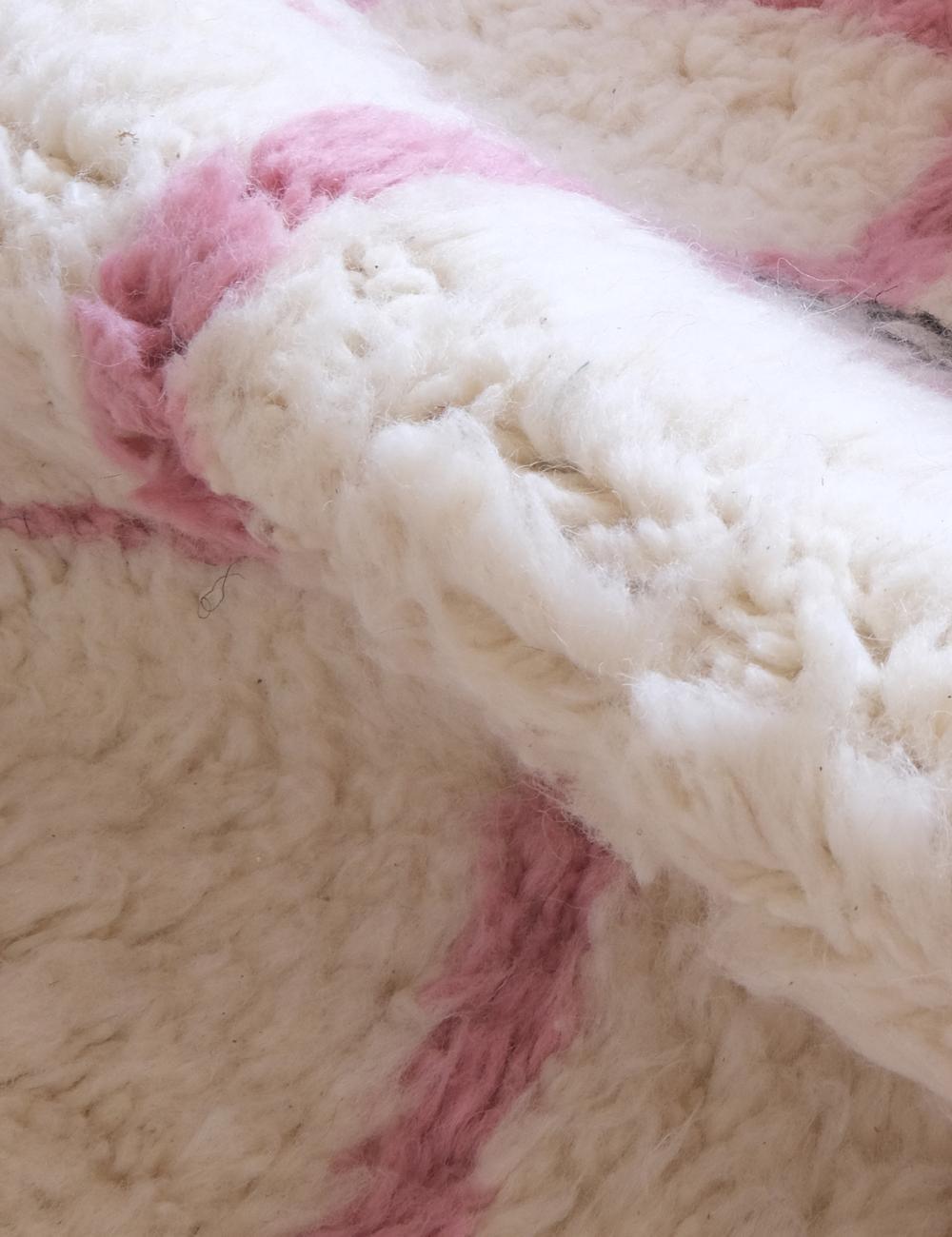 Moroccan Pink Modern Wool Rug 9.4 x 7.2 ft / 285 x 222 cm - Surcoma