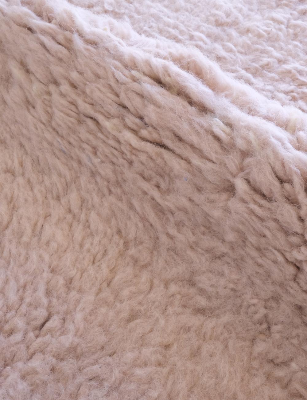 Moroccan Powder Pink Wool Rug 9 x 7.1 ft / 275 x 219 cm - Surcoma
