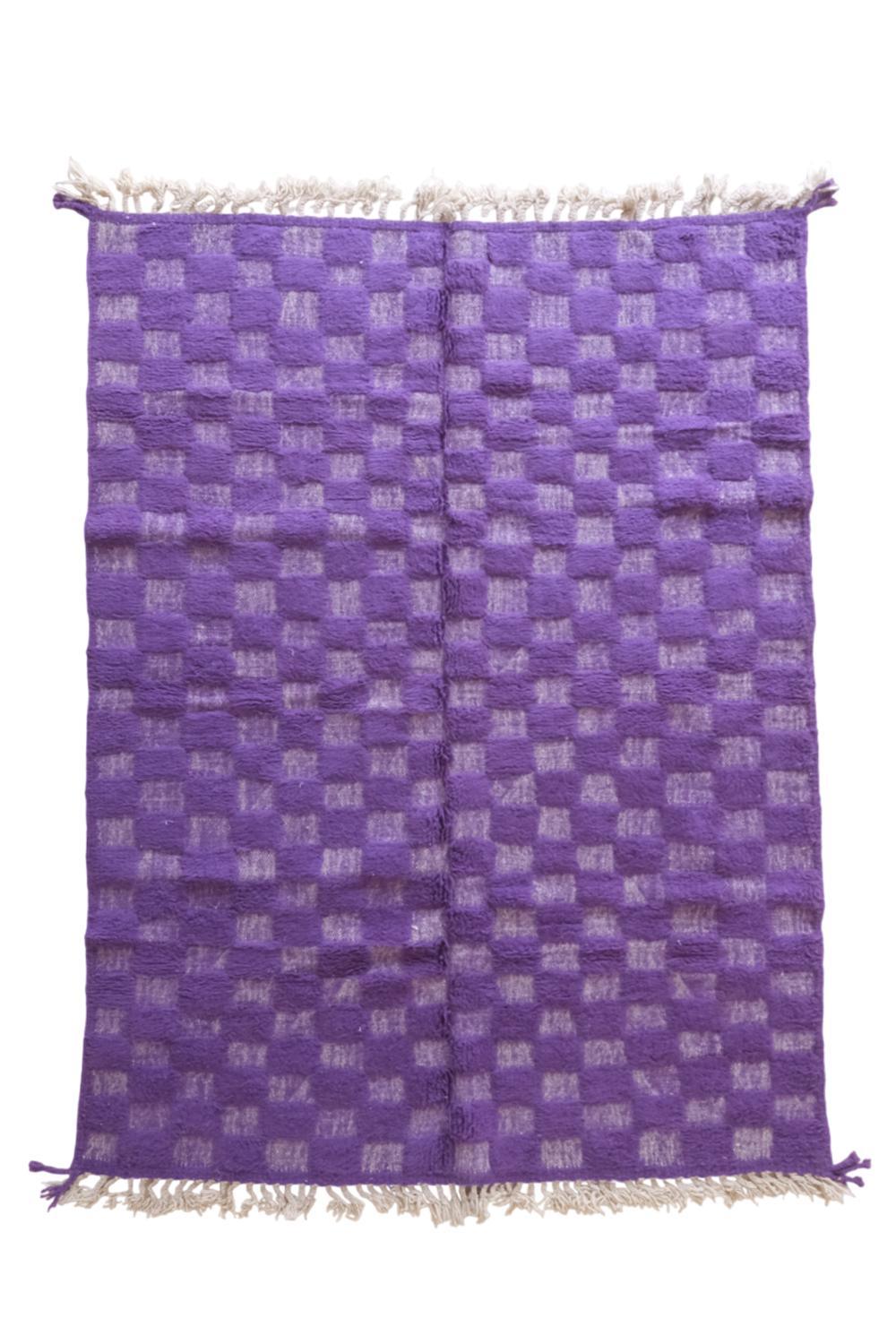 Moroccan Purple Modern Wool Rug 9.2 x 6.7 ft / 281 x 207 cm - Surcoma