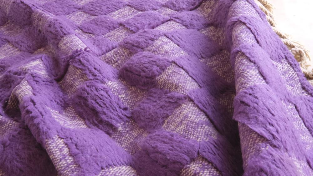 Moroccan Purple Modern Wool Rug 9.2 x 6.7 ft / 281 x 207 cm - Surcoma