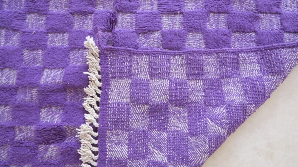 Moroccan Purple Modern Wool Rug 9.2 x 6.7 ft / 281 x 207 cm - Surcoma