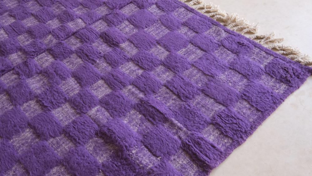 Moroccan Purple Modern Wool Rug 9.2 x 6.7 ft / 281 x 207 cm - Surcoma