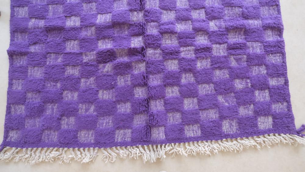 Moroccan Purple Modern Wool Rug 9.2 x 6.7 ft / 281 x 207 cm - Surcoma