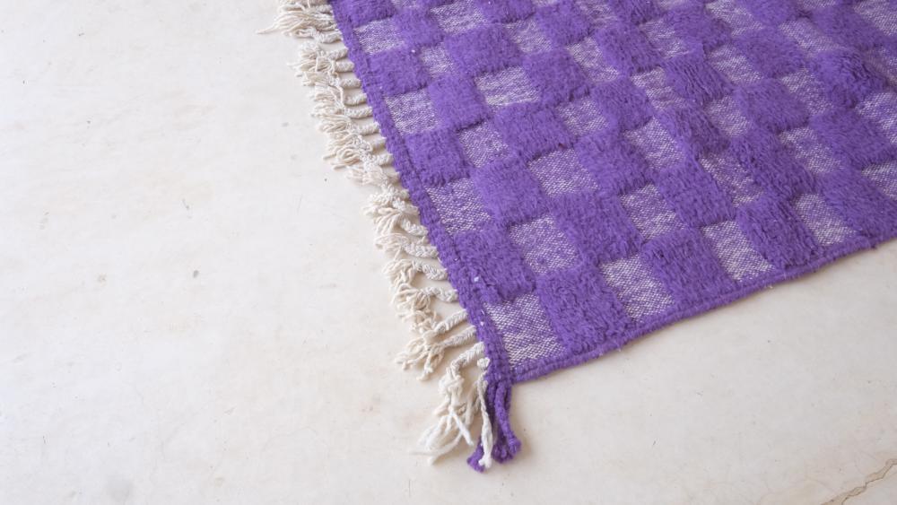 Moroccan Purple Modern Wool Rug 9.2 x 6.7 ft / 281 x 207 cm - Surcoma