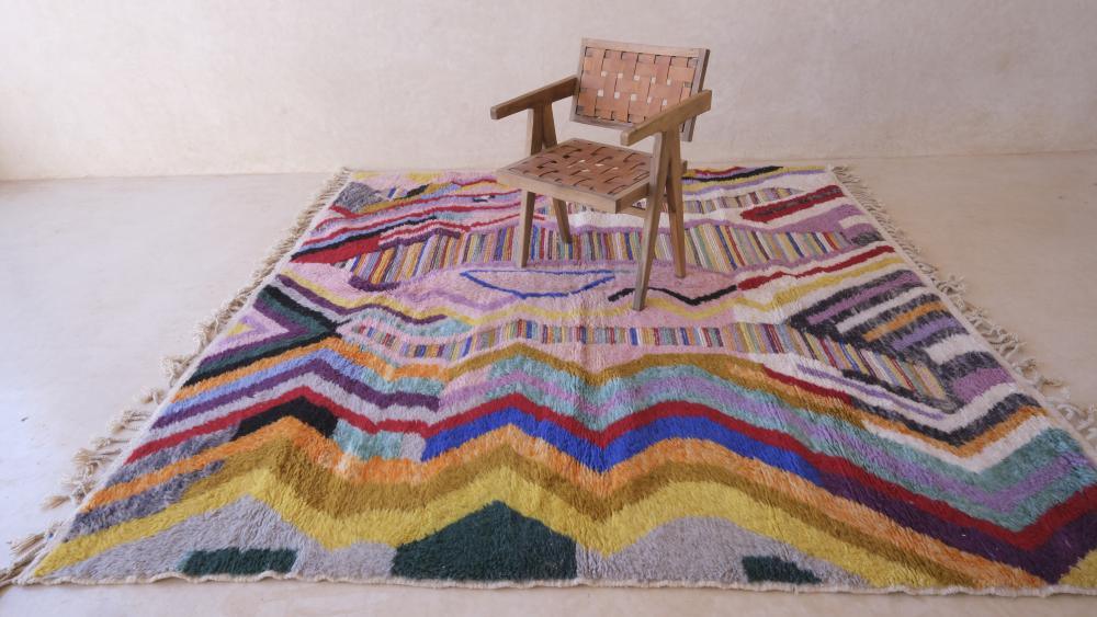 Moroccan Square Wool Rug 8.3 x 8.2 ft / 252 x 250 cm - Surcoma
