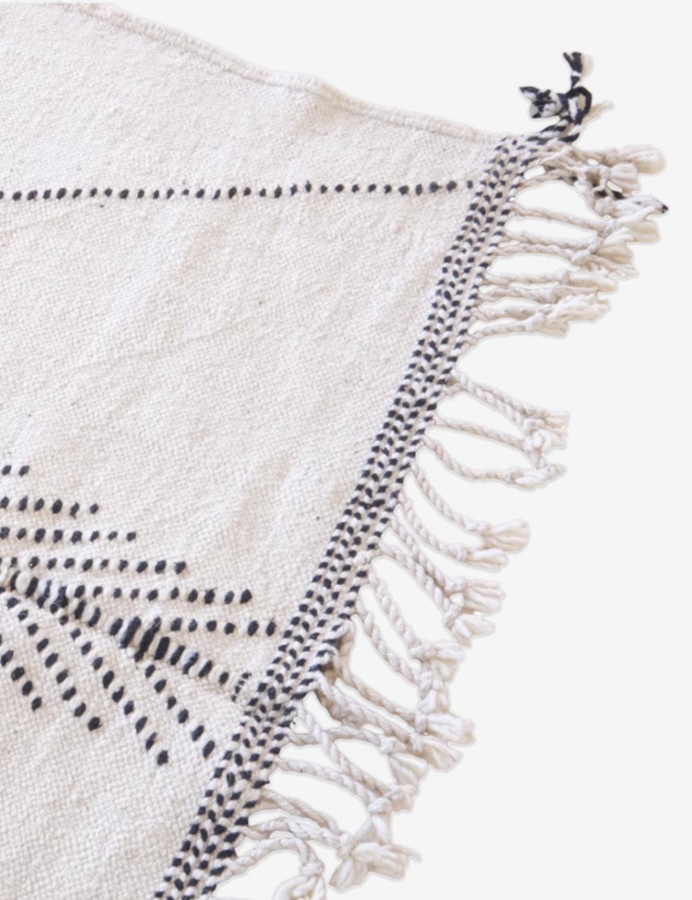 Moroccan White Kilim Zanafi Runner Rug 14.3 x 4.3 ft / 437 x 133 cm