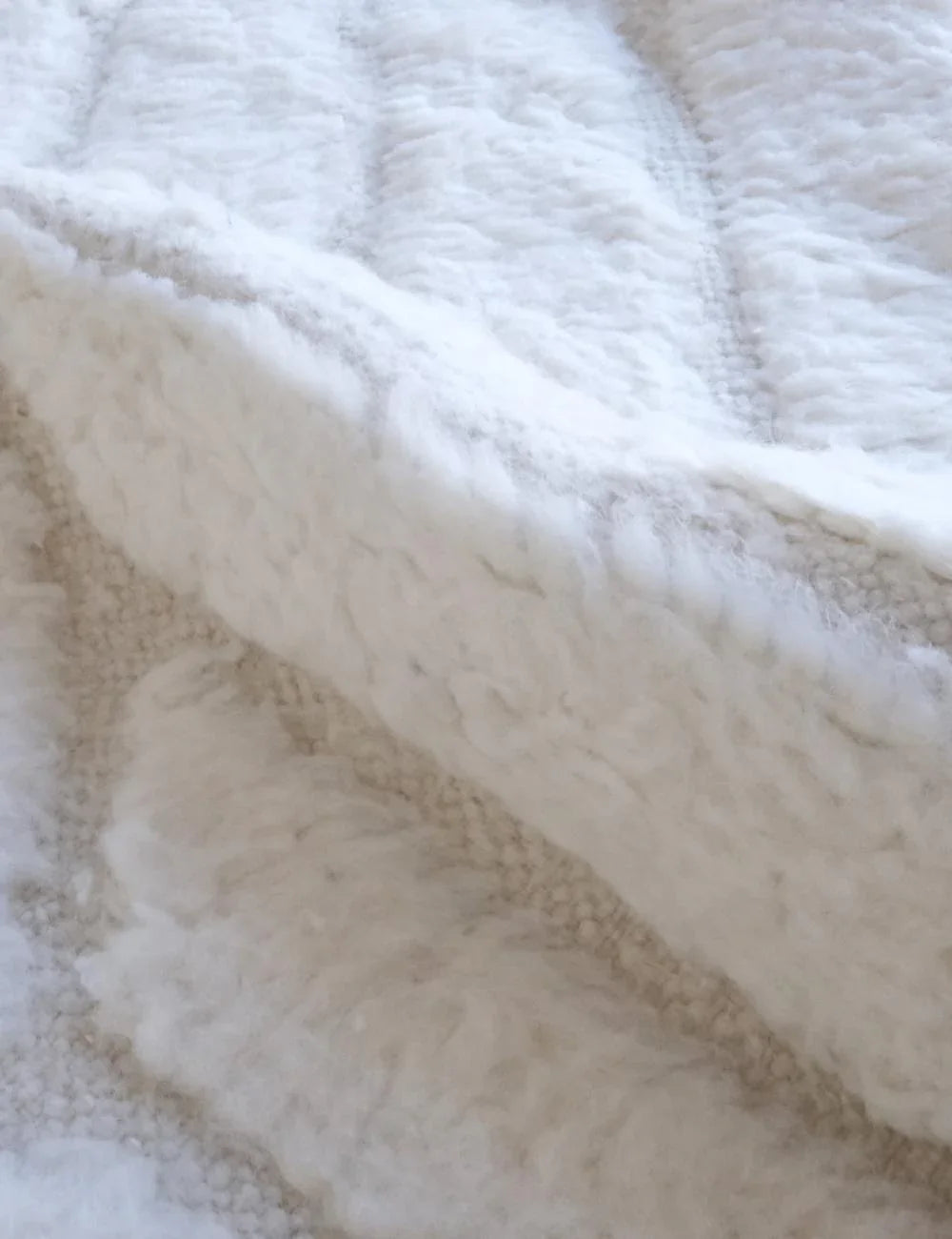 Moroccan Rug White 9.9 x 7.9 ft / 301 x 241 cm - Surcoma