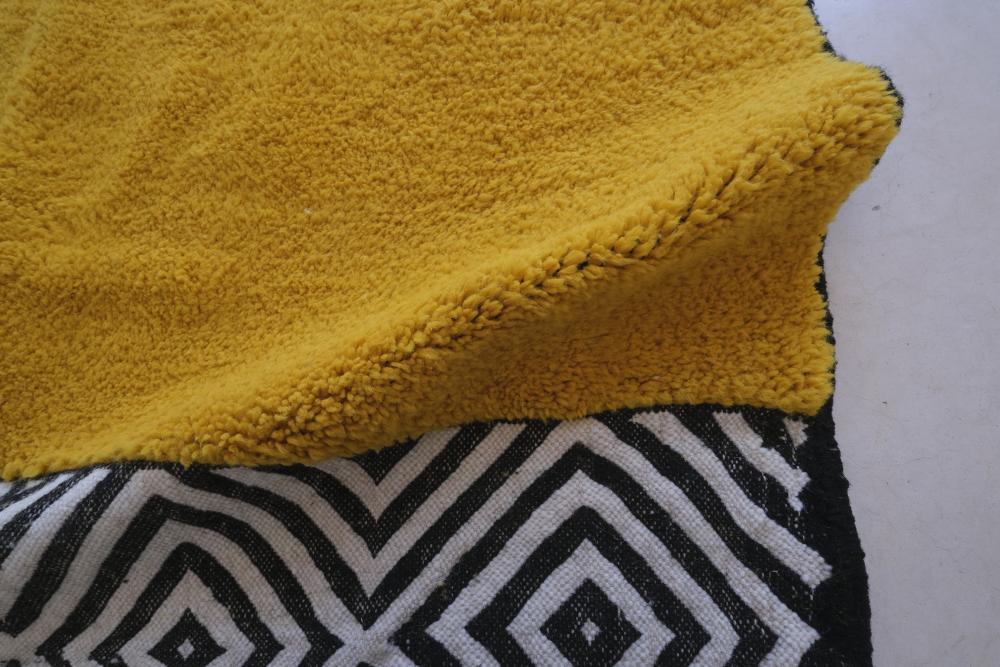 Custom Moroccan Yellow Wool Rug - Surcoma