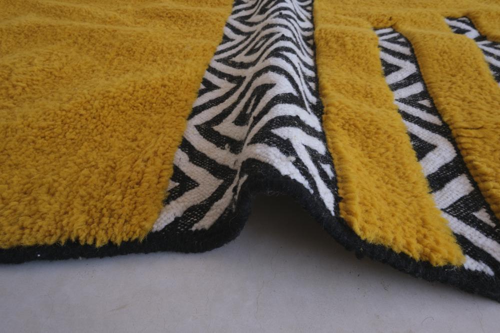 Custom Moroccan Yellow Wool Rug - Surcoma