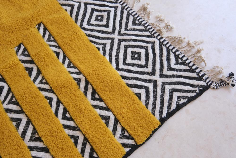 Custom Moroccan Yellow Wool Rug - Surcoma