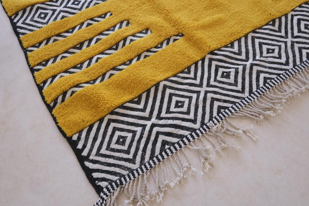 Custom Moroccan Yellow Wool Rug - Surcoma