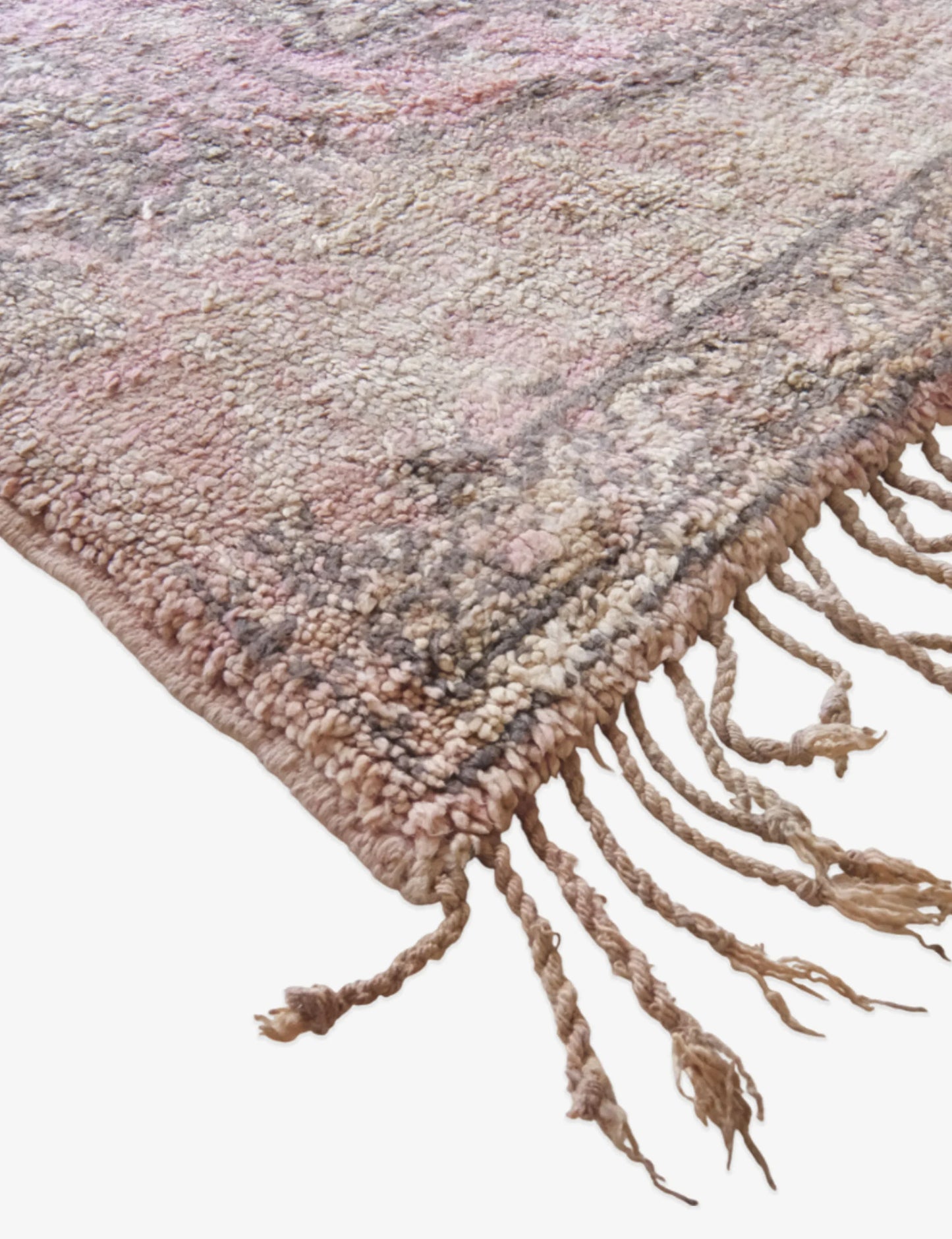 Moroccan Boujad Pink Rug 11.7 x 6.4 ft / 357 x 195 cm - Surcoma