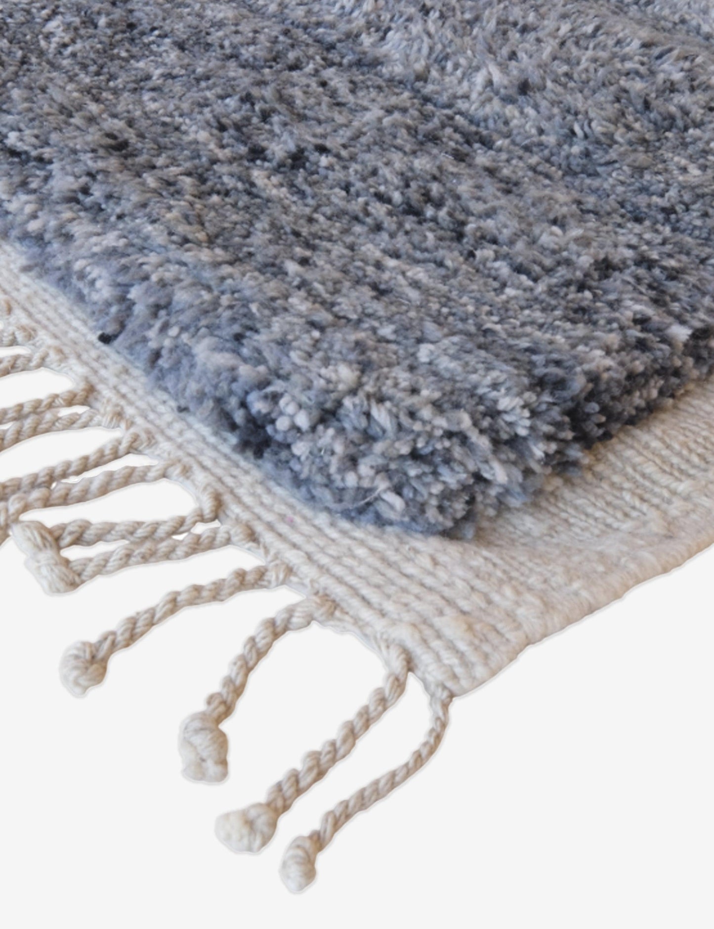 Moroccan Shag Mrirt Wool Rug 5.2 x 3.9 ft / 160 x 120 cm - Surcoma