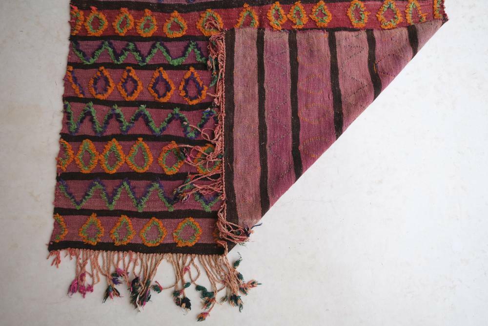 Colorful Flatweave Rug 6.7 x 5.5 ft / 205 x 168 cm - Surcoma