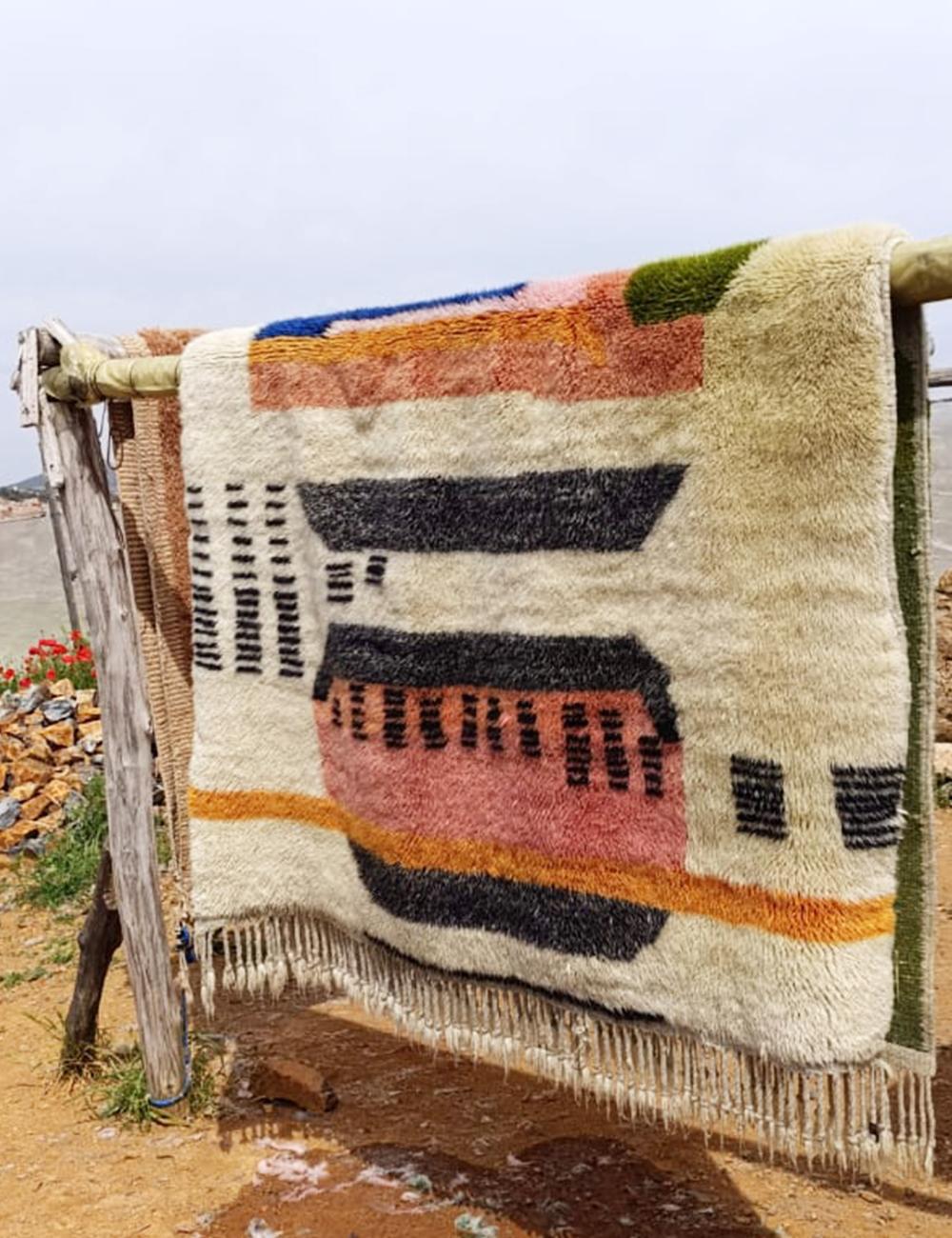 Abstract Color Blocks Beni Mrirt Rug
